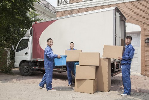 House removal team planning a move in Belsize Park near period homes