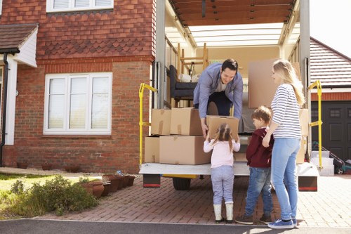 House removals in Belsizepark with moving boxes and careful packing