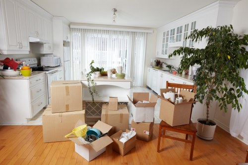 Team preparing for an office relocation in Belsize Park