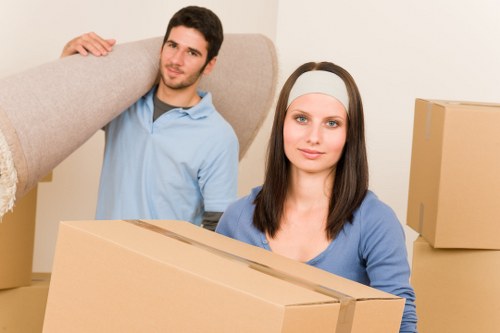 Local removals truck helping with a move in Belsize Park