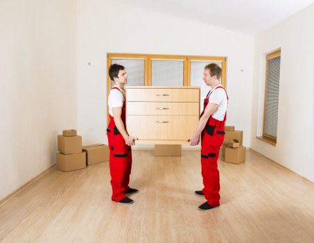 Careful loading of boxes and furniture for same day removals